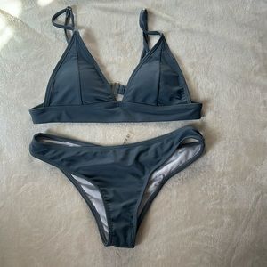 light gray/blue bikini set